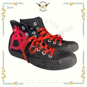 Converse All Star Chuck Taylor Anarchy Hi Sneakers Black Red Women's 6 | Men's 4